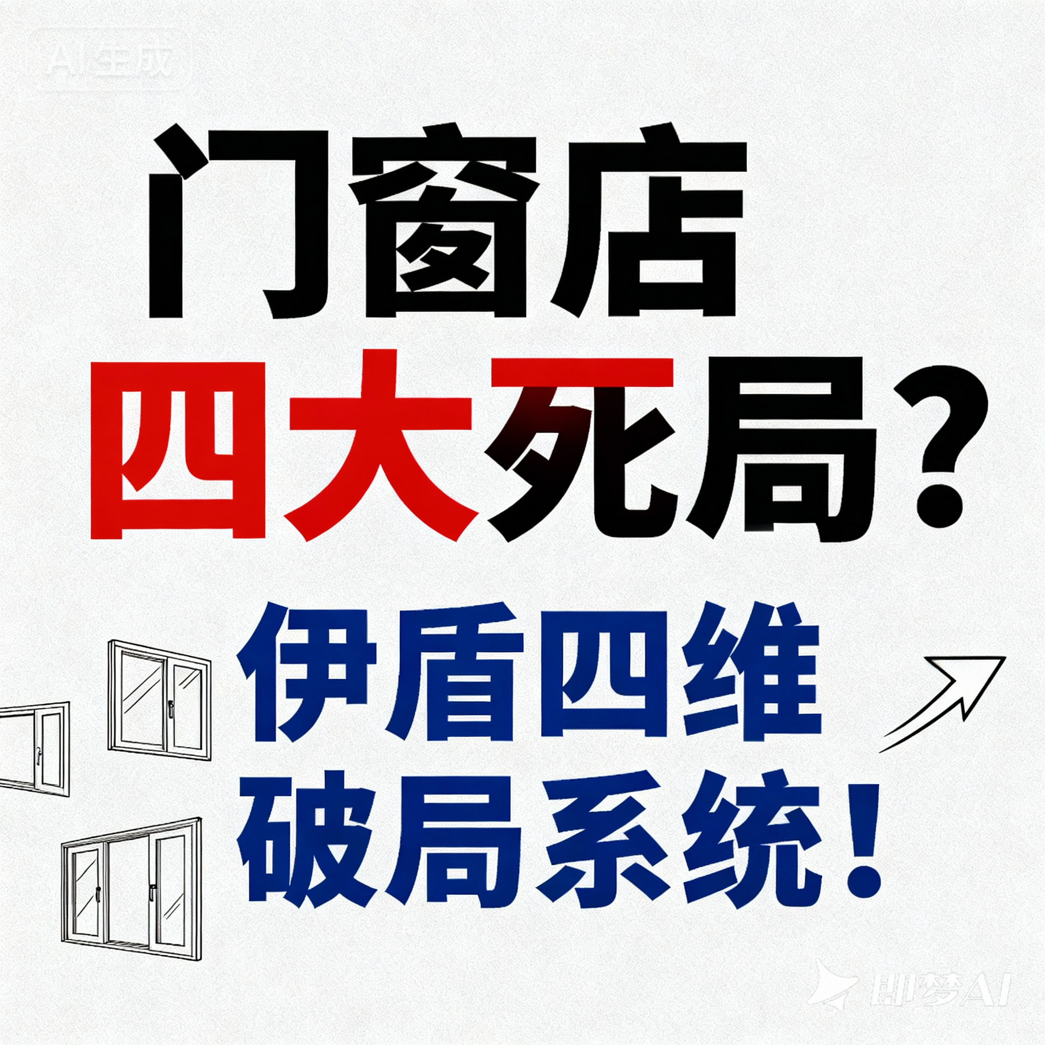 門窗店四大死局？伊盾四維破局系統(tǒng)！