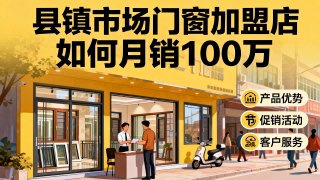 縣鎮(zhèn)市場(chǎng)門窗加盟店如何月銷100萬(wàn)