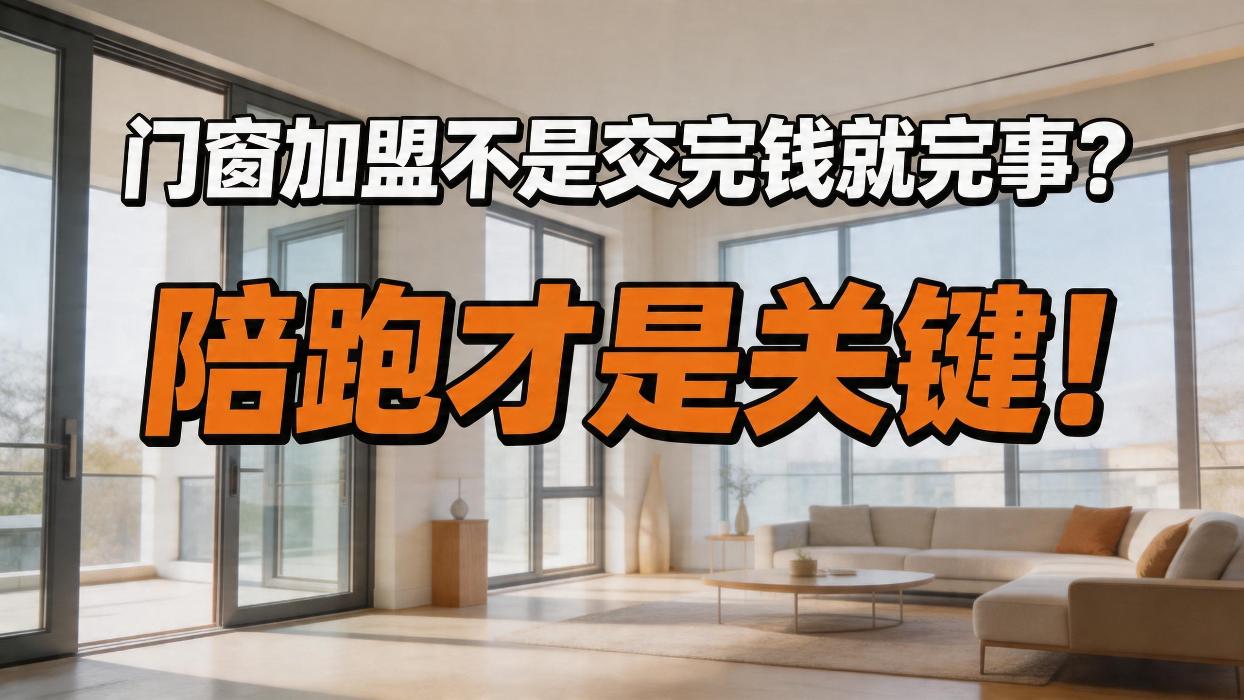 門窗加盟不是交完錢就完事？陪跑才是關(guān)鍵！